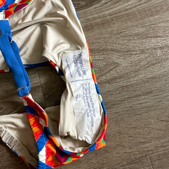 WeWoreWhat Women’s‎ Adjustable Ruched Mosaic Bikini Bottom - Picture 5 of 6